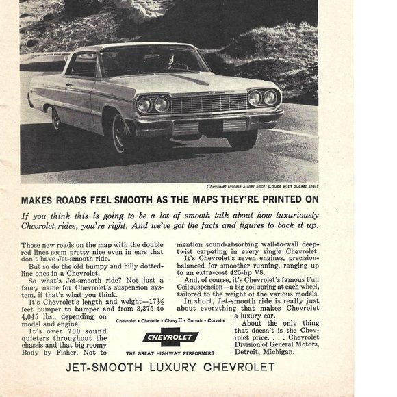 Chevrolet Impala Super Sport Coupe Bucket Seats 1960s Vintage Print Ad 9 inch - Picture 3 of 4
